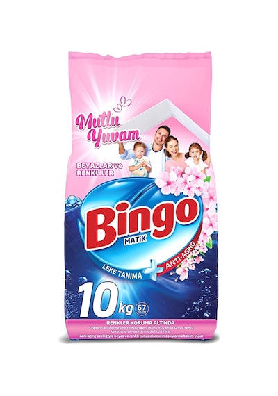 2 Adet Bingo Çamaşır Deterjanı 10 Kg Renkli Beyaz