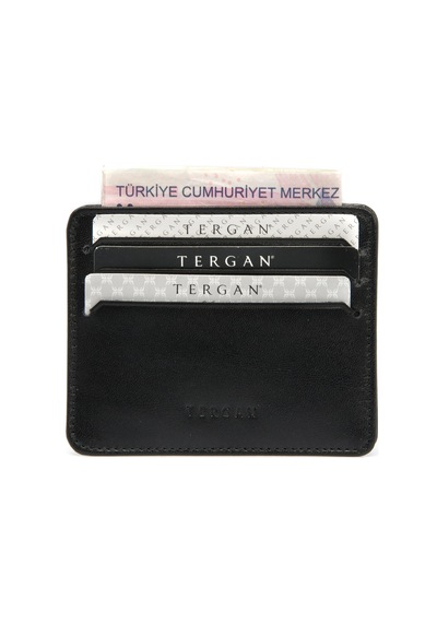 Tergan Siyah Deri Unisex Kredi Kartlık 1050B06