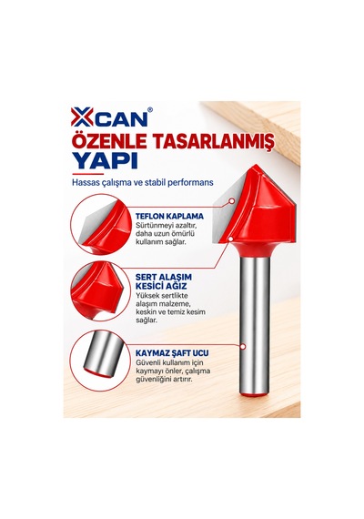 V Kanal Freze Ucu 90 Ø16 Mm 6 Mm Şaft Cnc Ve Ahşap İşleme