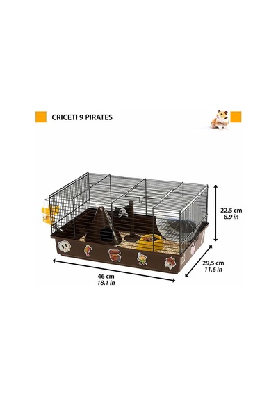 Ferplast Criceti 9 Hamster Kafesi Korsan Temalı