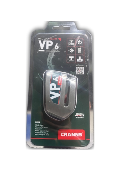 Cranns Vp6 Alarmlı Motosiklet Disk Kilidi Bluetooth Özellikli