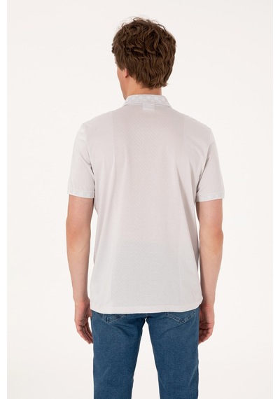 U.S. Polo Assn. Erkek Regular %100 Pamuk Polo Yaka T-shirt 2107318 Açık Gri