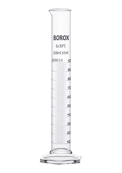 Cam Mezür 100 Ml - Uzun Form - Mavi Skala