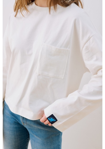 Manuka Uzun Kol Nakışlı Tshırt Ekru Ss26tsh00005-02
