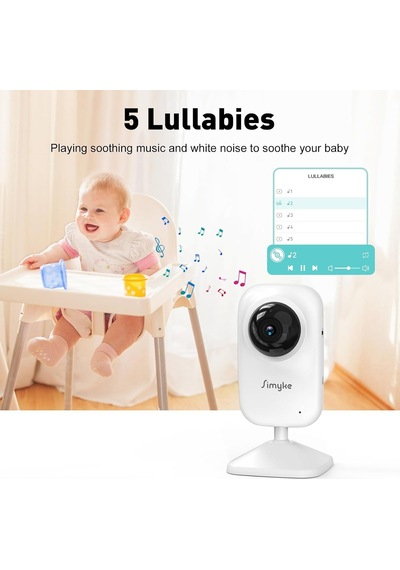 Bebek Kamerası, 2,8 İnç, Bebek Monitörü Mobil Uygulaması, Gece Görüşü, Pil 2500 Mah, Vox Modu, 305 M Menzil, İk Genel