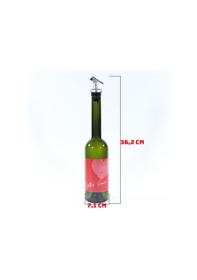 Sevgililer Günü Konseptli Sosluk Siyah 500 Ml Akıtıcılı Together Forever Koyu Yeşil
