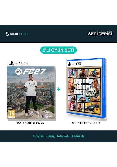 Ea Sports Fc 27 + Gta V Ps5 2'li Oyun Seti