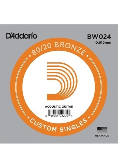 Daddario Bw024 80/20 Bronze .024 - Akustik Gitar Tek Tel