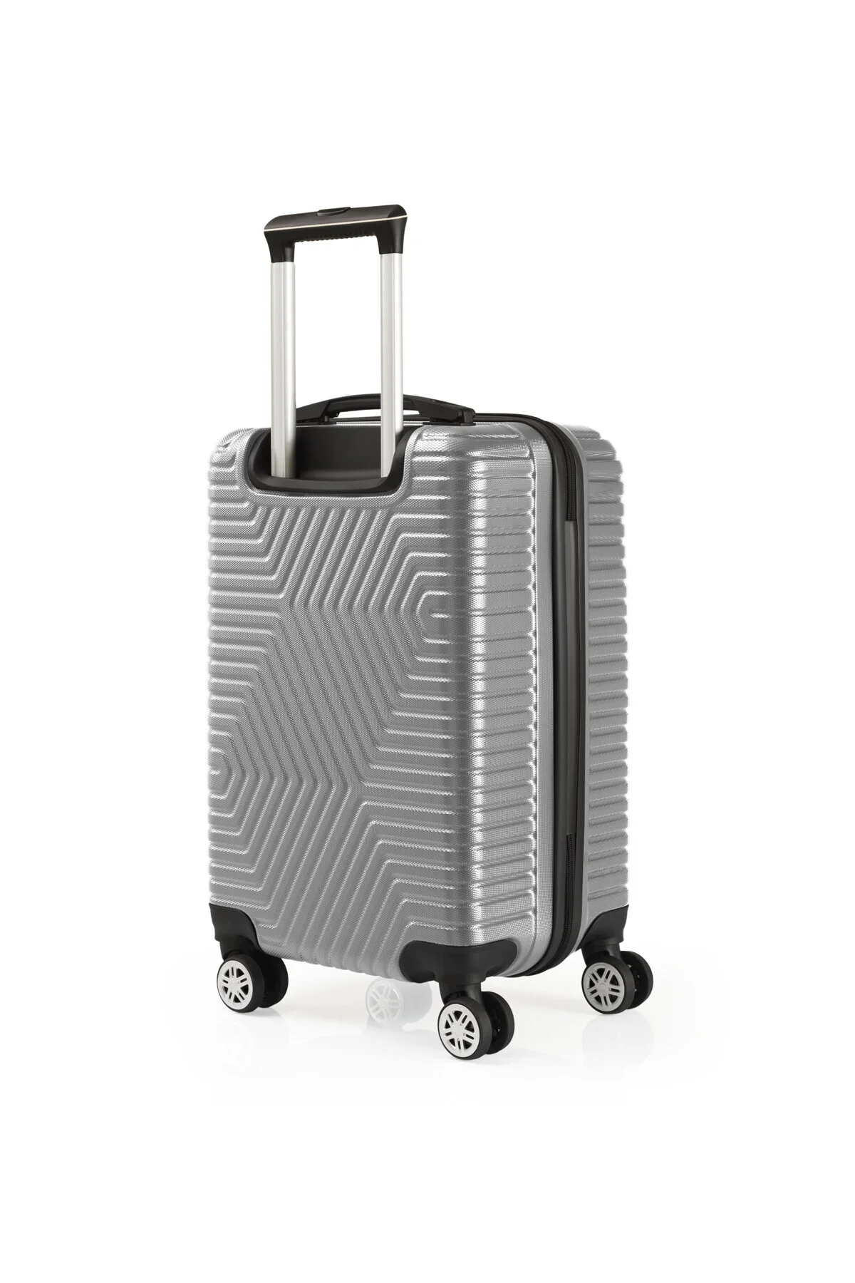 Oleets Unisex 4 Tekerli Kilitli Kabin Boy Bavul Gri