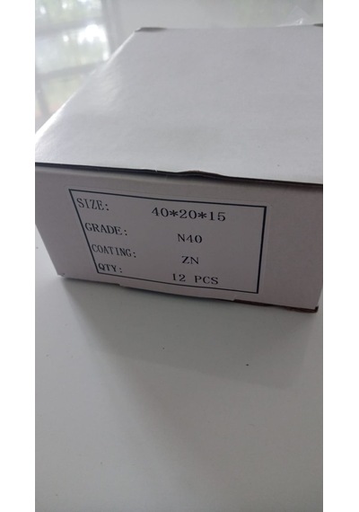 40x20x15 mm Neodmiyum Mıknatıs 12 li paket