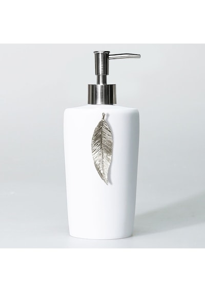 Leaf Banyo Seti Beyaz Gümüş Beyaz - Gümüş