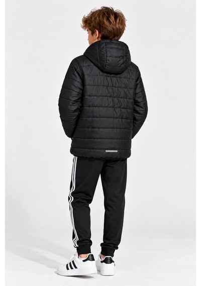 Adidas Essentials Light Padded Black Kids Jacket Çocuk Hafif Dolgulu Ceket Mont Siyah