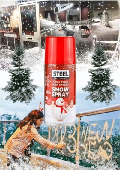 Steel Kar Spreyi Cama Yazan Kalıcı 150ml - 3 Adet 6+