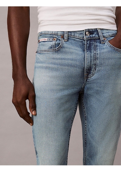 Calvin Klein Erkek Normal Bel Boru Paça Cep Detay Denim Kumaş Mavi Jeans Lv04re700g-2tg-12589 Mavi