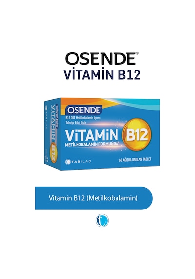 Osende Vitamin B12 60 Ağızda Dağılan Tablet