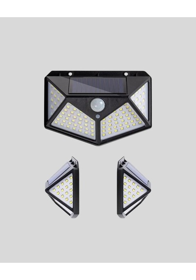 Ers Solar Bahçe Lambası 100 Led Hareket Sensörlü Güneş Enerjili Aydınlatma Çok Renkli