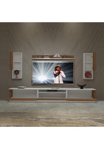 Decoraktiv Trendstyle 270da Slm Tv Ünitesi Tv Sehpası Beyaz - Ceviz