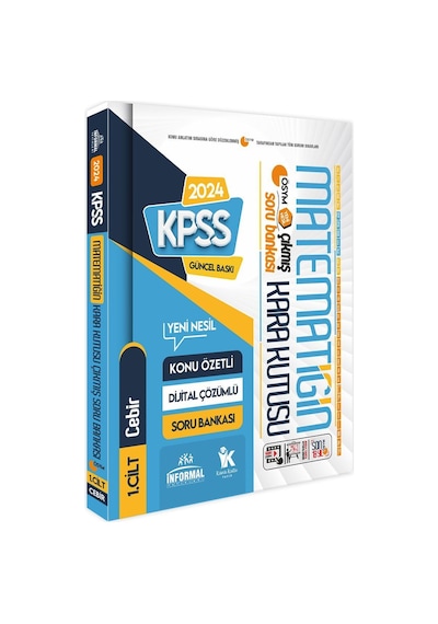 Kpss Matematiğin Kara Kutusu 1.cilt Konu Özetli Dijital  Çözümlü Ösym Çıkmış Soru Havuzu Bankası