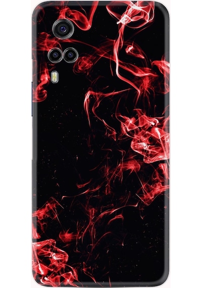 Vivo Y53S Kılıf Silikon Desen Red Smoke 1745