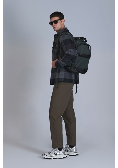 Lufian Broken Erkek Basic Gömlek Slim Fit Siyah Siyah 112010667100100