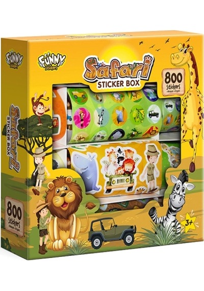 Funny Stickers Safari Çıkartma Kutusu