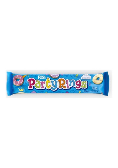 Fox's Party Rings Renkli Şekerli Kaplamalı Bisküvi 125 G - 7 Adet Tarı