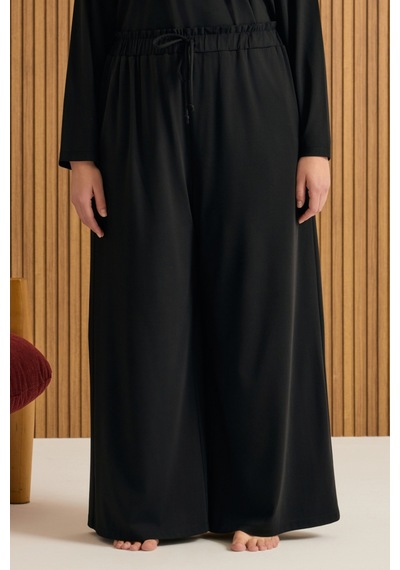 Aker Rayon Pijama Altı Siyah Siyah