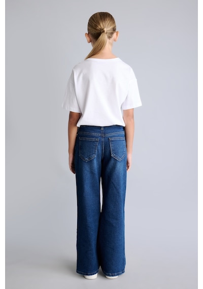 Defacto Flare Fit Geniş Paça Jean Pantolon Kız Çocuk I4938a826aunm28 Mavi-nm28