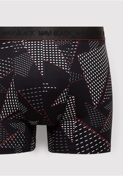 Mavi - Baskılı Siyah Boxer 0912177-900 Siyah