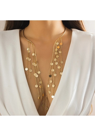 Girift Vintage Yliara Gold Püsküllü Sallantılı Kolye Gold