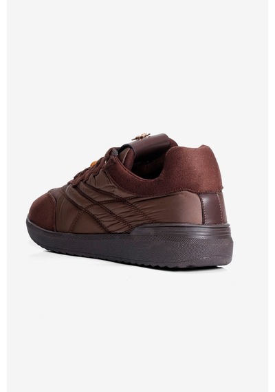 Mubiano Kadın Paraşüt Sneaker Süet Detaylı Boncuk Aksesuarlı Rika Kahverengi