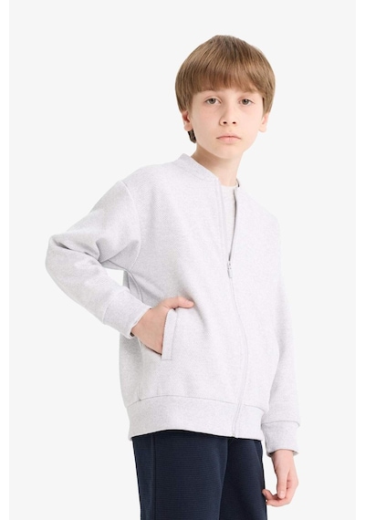Defacto Erkek Çocuk Kolej Yaka Bomber Hırka D2803a825augr400 Gri