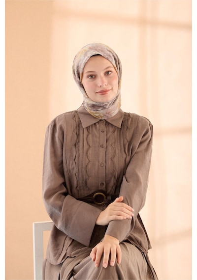 Silk Home Soft Eşarp 73095-04 Sütlü Kahve, Kahverengi, Hardal