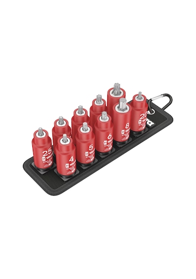Wera Belt B Vde 1 Torx Uçlu Zyklop Yalıtımlı Lokma Bits Seti, 3/8" Soketli, Tutma Fonksiyonlu