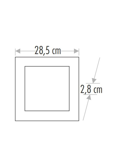 30 Watt Panel Led Armatür Sıva Üstü Kare Ct 5274 Beyaz Işık 6400k Metal Kasa