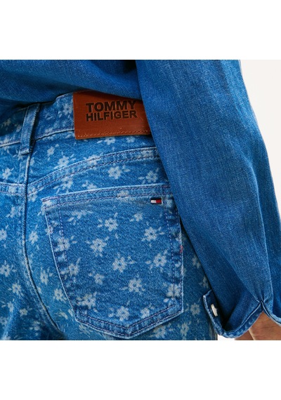 Tommy Hilfiger Mabel Wide Leg Flower Aop Jeans Çocuk Mavi Pantolon Kg0kg08960 Mavi