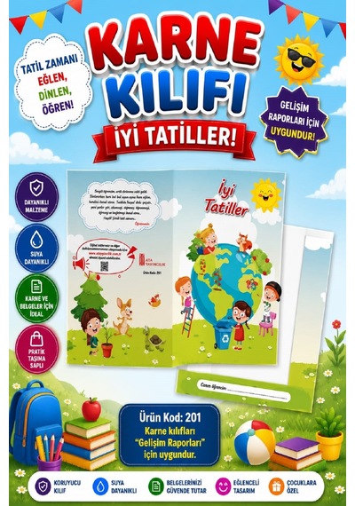 Ata Okul Öncesi Ve İlkokullar İçin Karne Kılıfı Gelişim Dosyasına Uygun Ürün Kodu:201 40 Adet