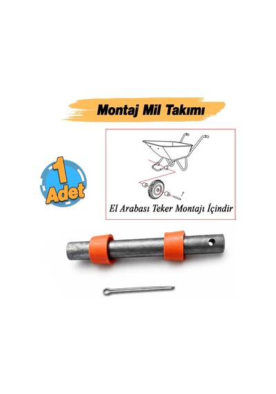El Arabası Teker Montaj Mili 1 Adet Mil Takımı Rulmanlı Yük Bahçe Araba Tekerliği Mili Borusu Sku: Smgstk96a58ef0f5