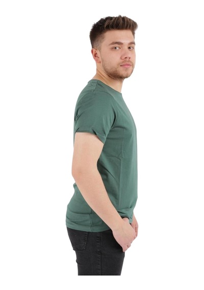 Cazador Erkek Slim Fit Bisiklet Yaka Pamuklu Düz Tişört 4623 Hunter