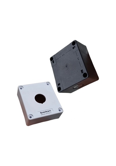 Hj9 22mm Buton Kutusu Gri-siyah Tekli