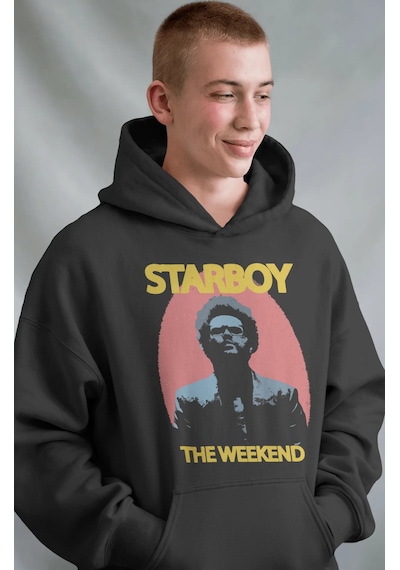 Sevbano Starboy The Weeknd Rapper Şarkıcı Ön Baskılı Unisex Oversize Prem Siyah Sevbano Starboy The Weeknd Rapper Şarkıcı Ön Baskılı Unisex Oversize Prem Siyah