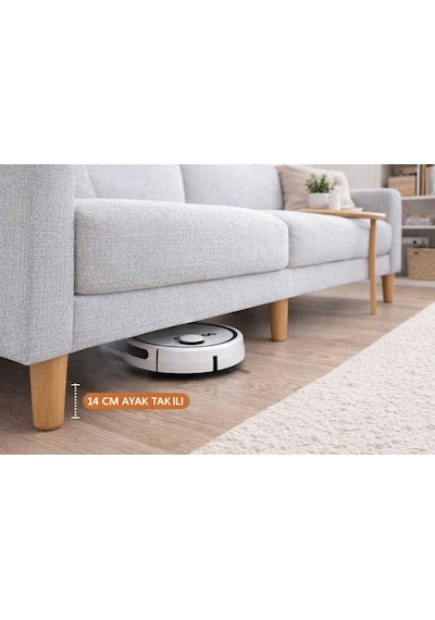 İmt Aksesua Bohem 14 Cm Açık Ceviz Mobilya Ayağı Robot Süpürgeye Uyumlu Koltuk Dolap Tv Ünitesi Konsol Ayağı Açık Ceviz