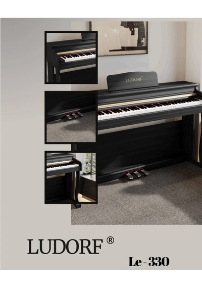 Ludorf Le 330 Siyah Profesyonel Dijital Piyano 88 Tuşlu Tuş Hassasiyetli +tabure / Kulaklık