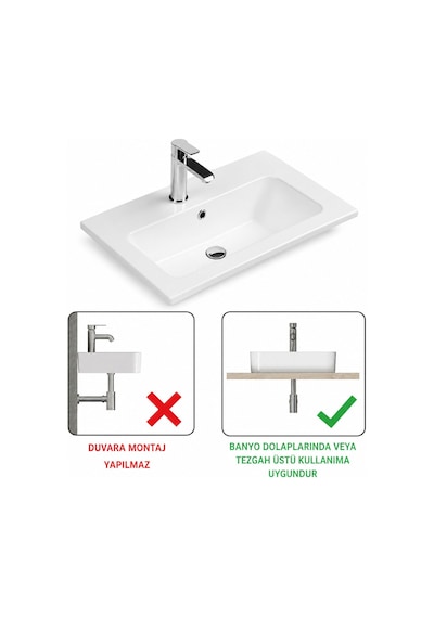 Isvea Sistema T-flat Slim İnce Formlu Lavabo 40x36 Cm Beyaz 10sl50040
