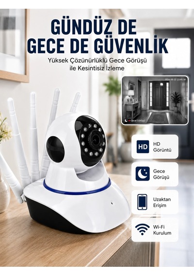 Güvenlik Kamerası Antenli Gece Görüşlü Sensörlü Harekete Duyarlı Yeni Nesil 84227764