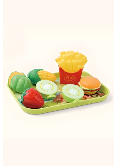 Hamburger Dükkanı Oyun Seti - Dilimlenebilir Çilek, Sebzeler, Hamburger - Oyuncak Patates Kızartması 01