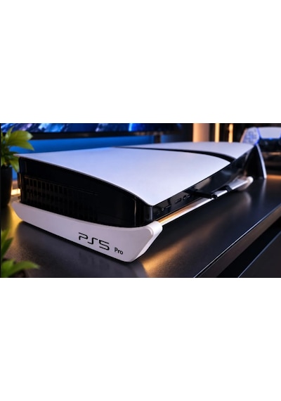Ps5 Pro Uyumlu Yatay Stand Playstation 5 Pro Konsol Altlığı Sembollü Masaüstü Destek Standı Beyaz