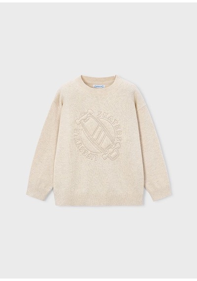 Mayoral Erkek Çocuk Baskılı Sweatshirt Bej 4304