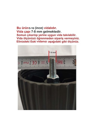 Orta Mobilya Koltuk Kanepe Baza Destek Ayağı Tek Adet Ceviz 14-19 Cm Ayarlı 5/16 Vida Ceviz