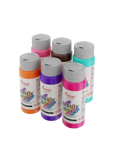 Lexroo Tamamlayıcı Renkler Akrilik Boya 6'lı Set 6x60ml